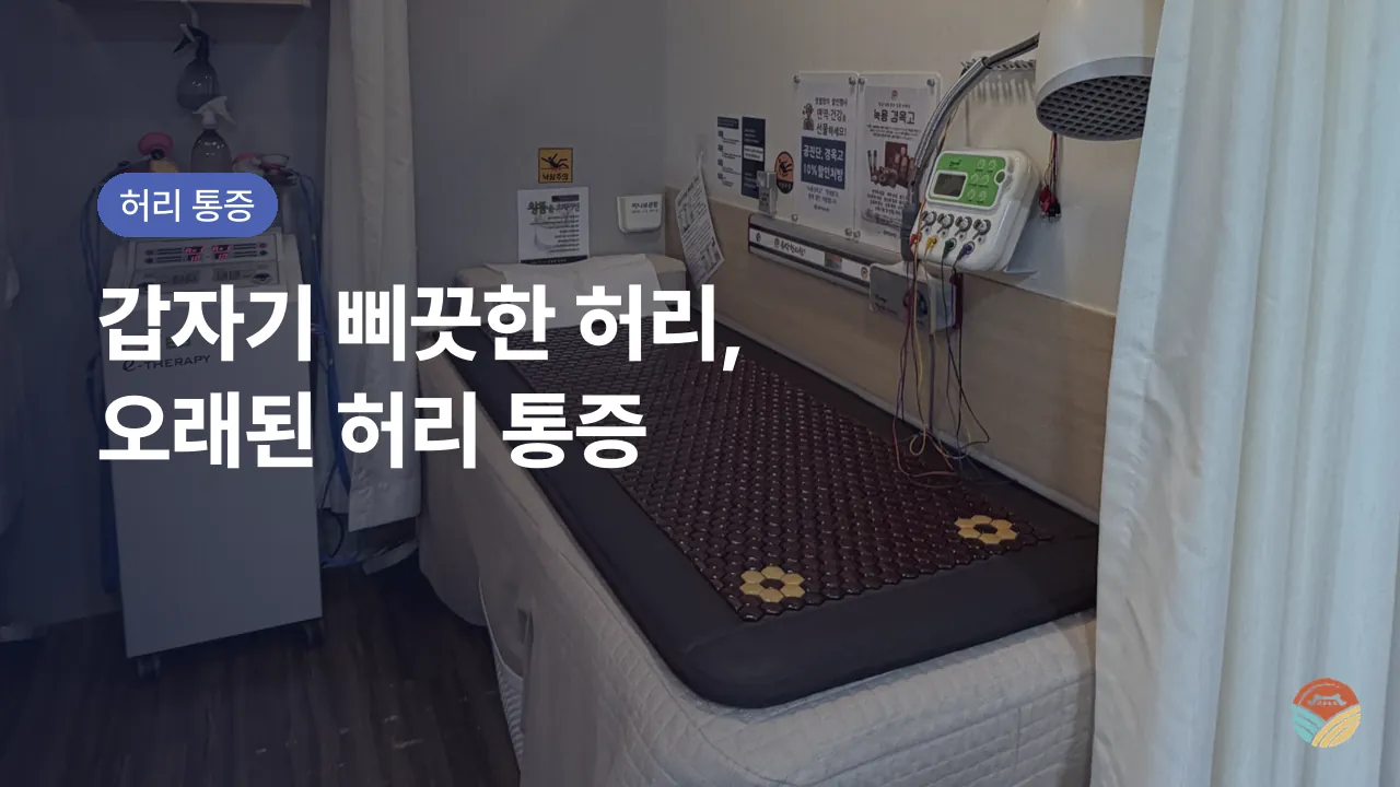 갑자기 삐끗한 허리, 오래된 허리 통증